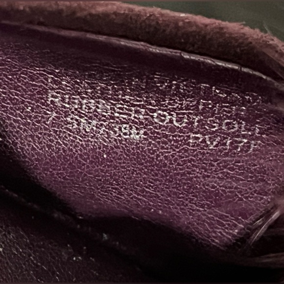 Michael Kors Remi Pom Pom Ballet Flat Suede/Fur Mulberry Deep Red - Picture 7 of 8